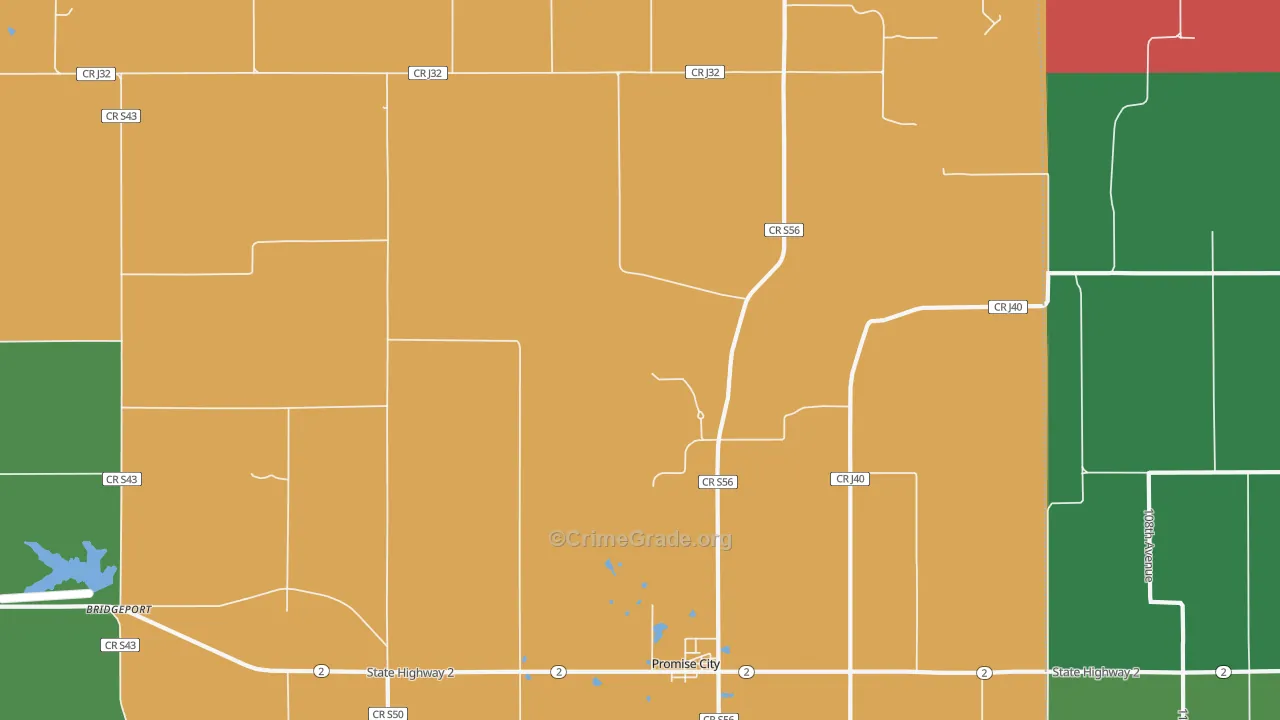 Promise City, IA Map of Theft Rates