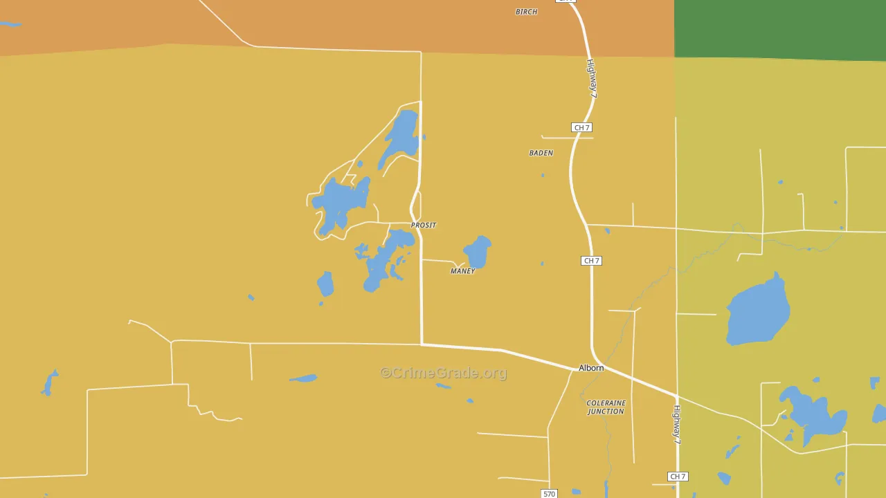 Prosit, MN Map of Theft Rates
