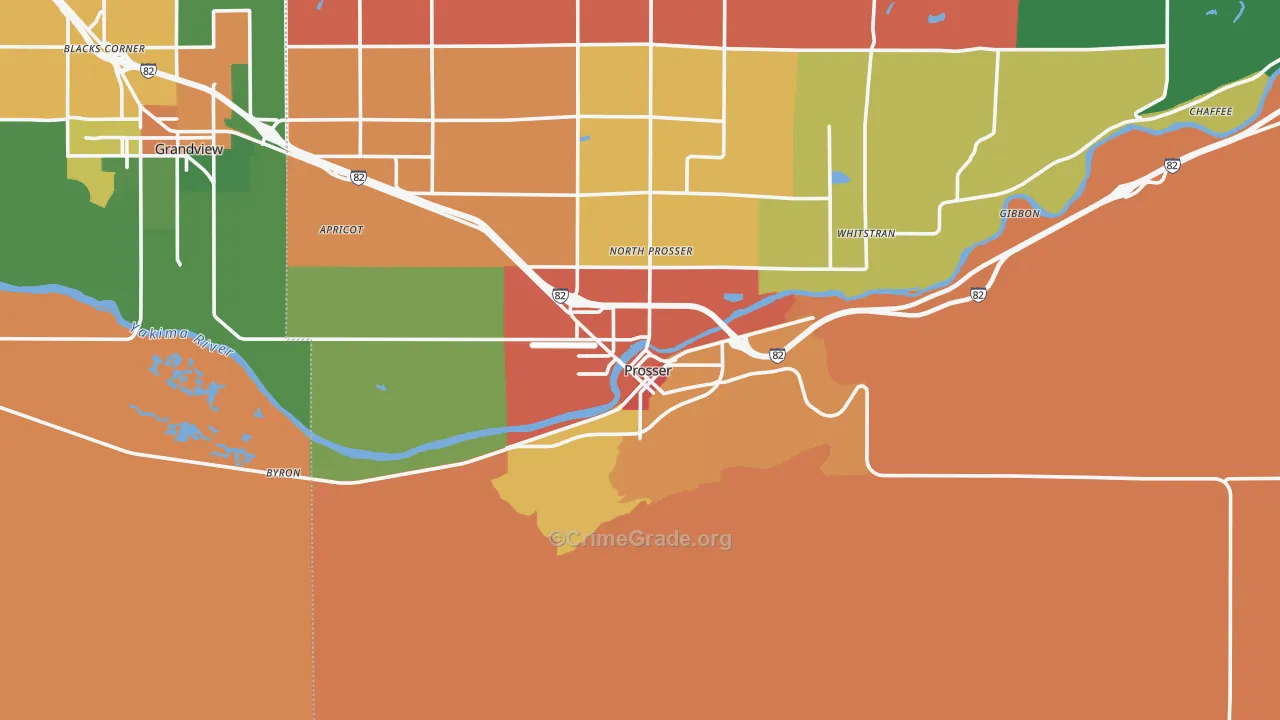 Prosser, WA Map of Theft Rates