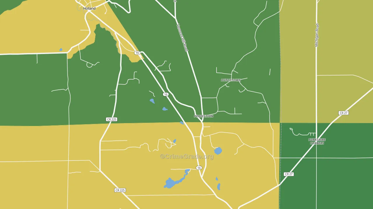 Protection, NY Map of Theft Rates