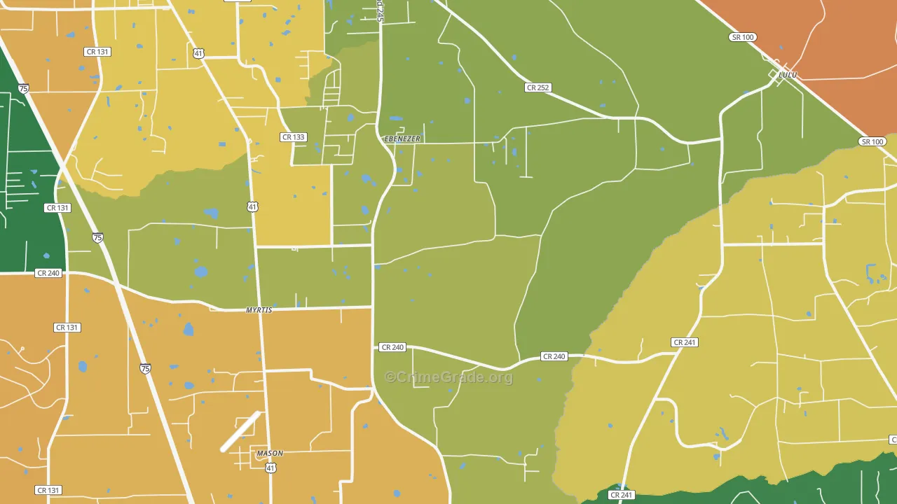 Providence, FL Map of Theft Rates