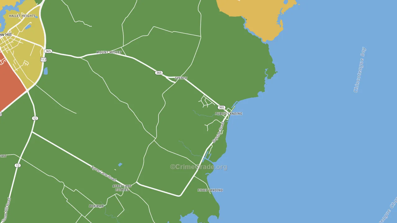 Public Landing, MD Map of Theft Rates