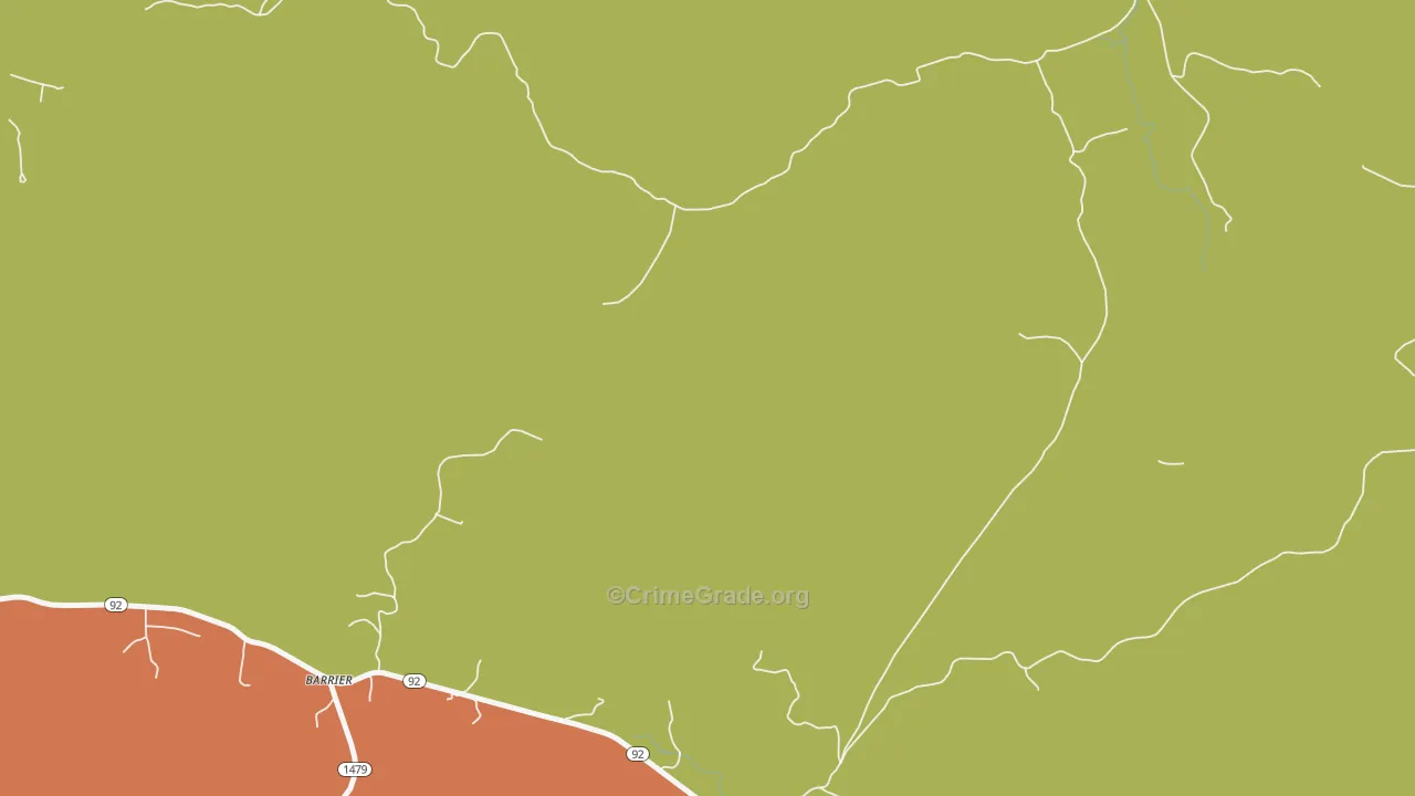 Pueblo, KY Map of Theft Rates