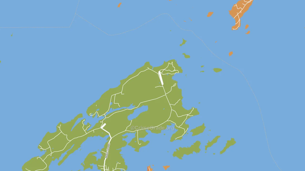 Pulpit Harbor, ME Map of Theft Rates