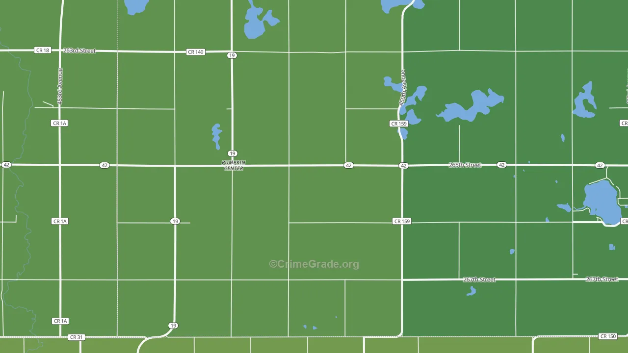 Pumpkin Center, SD Map of Theft Rates