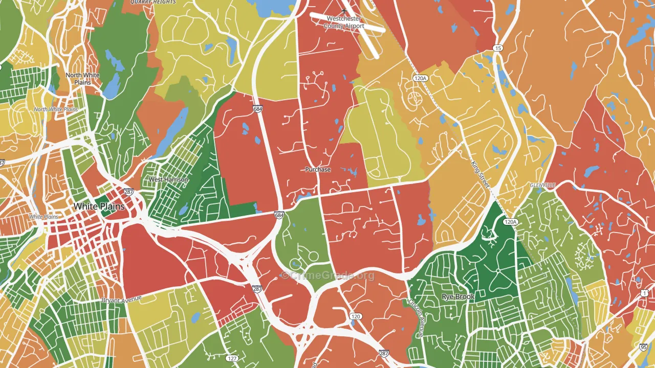Purchase, NY Map of Theft Rates