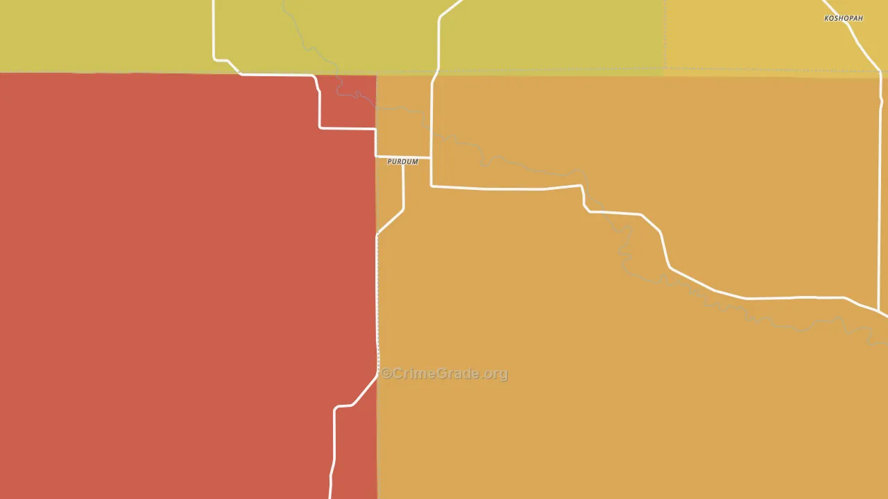 Purdum, NE Map of Theft Rates