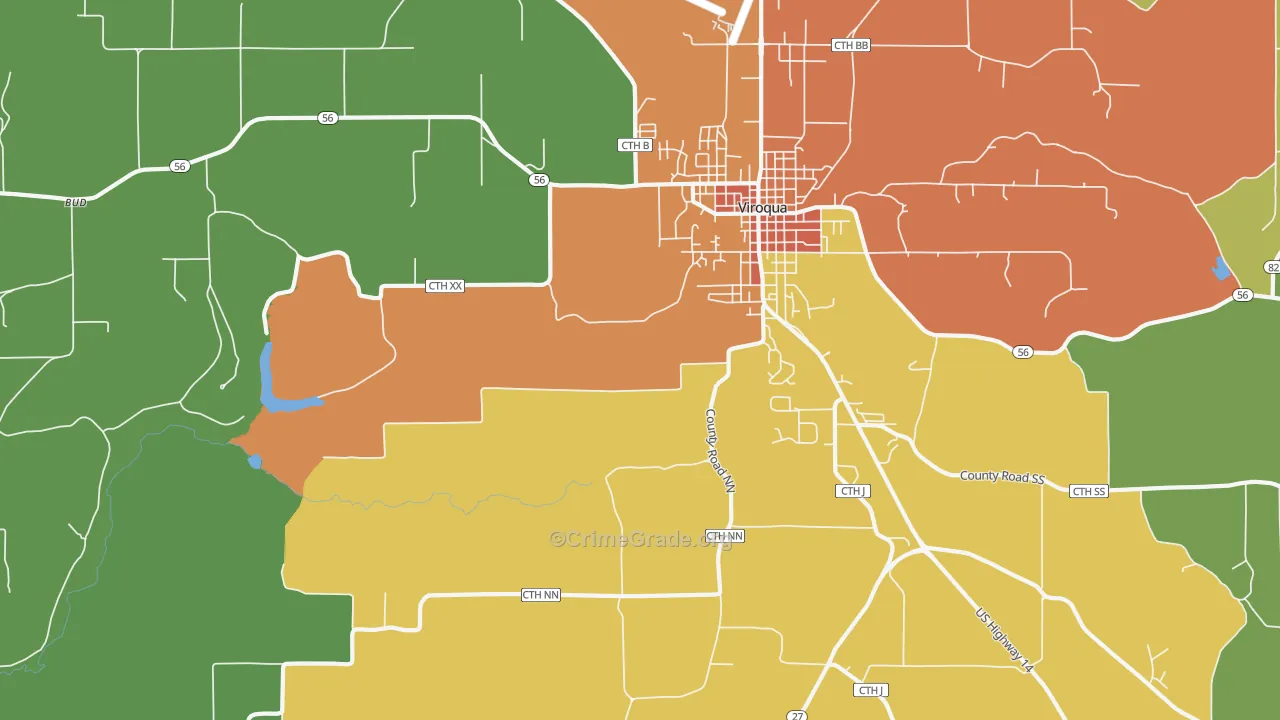 Purdy, WI Map of Theft Rates