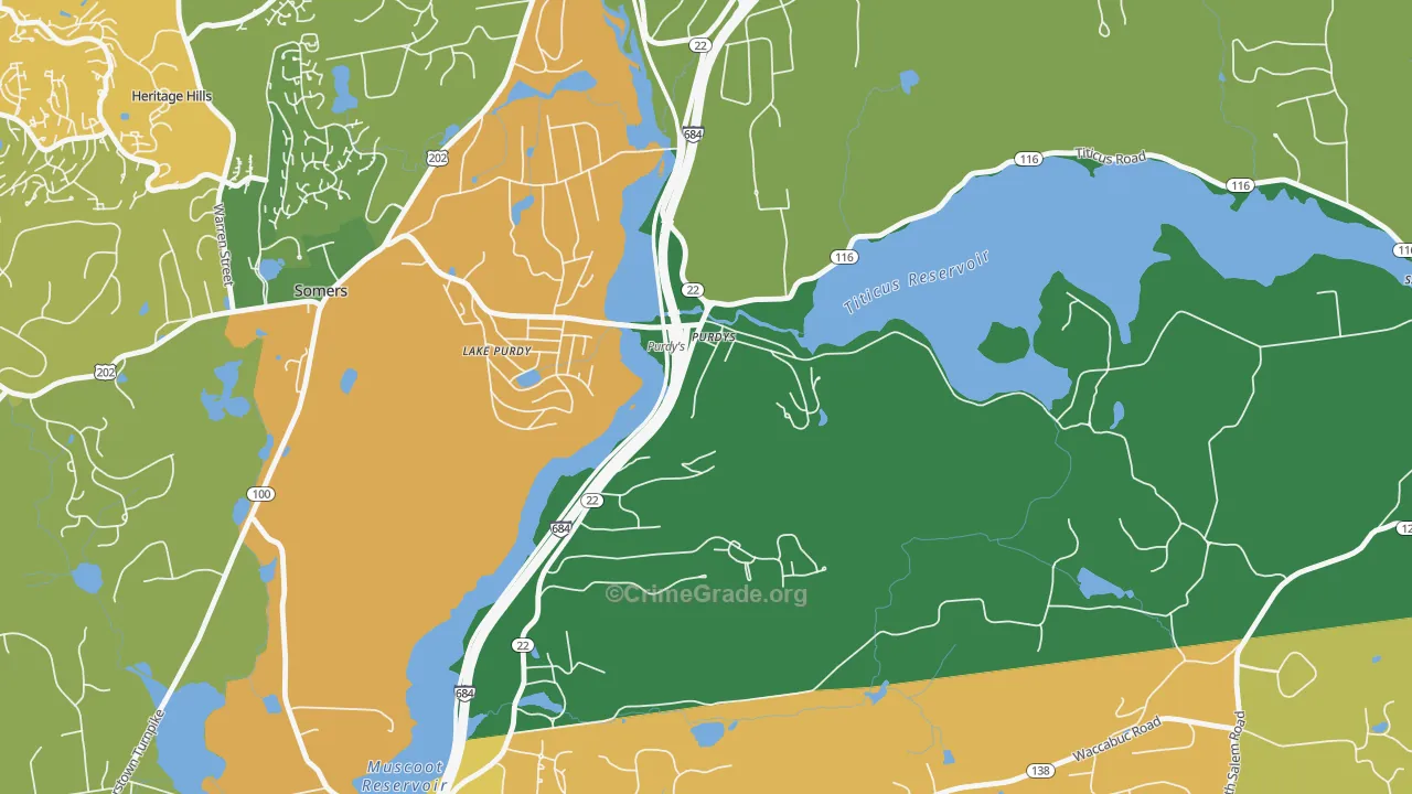 Purdys, NY Map of Theft Rates