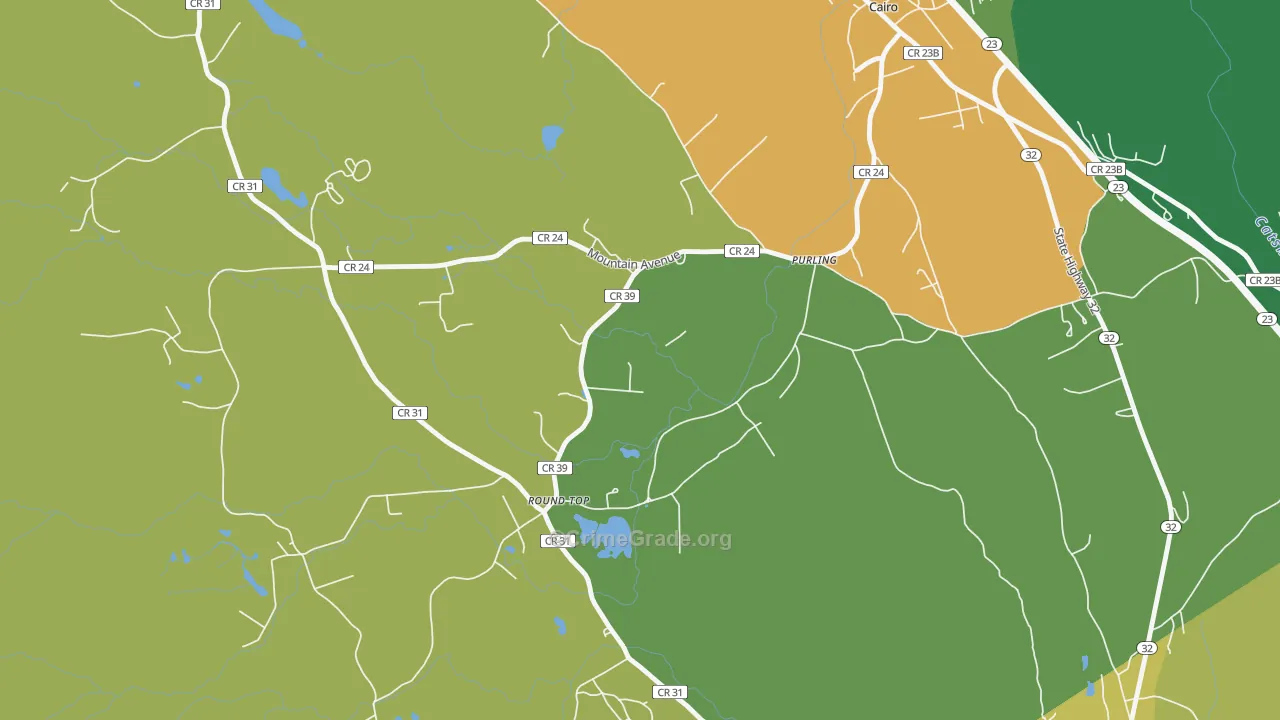 Purling, NY Map of Theft Rates