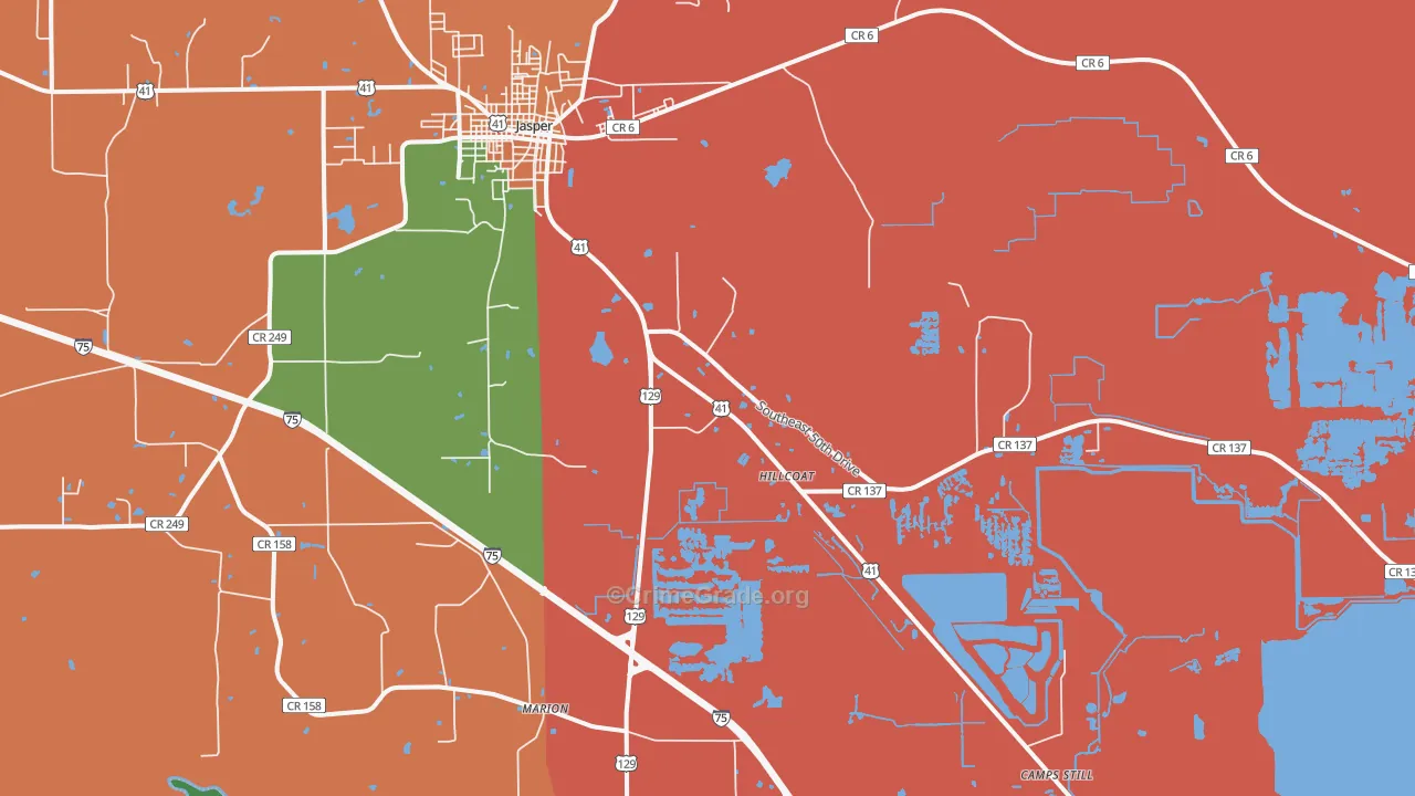 Purvis Still, FL Map of Theft Rates