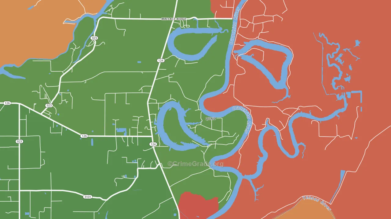 Quaid, LA Map of Theft Rates