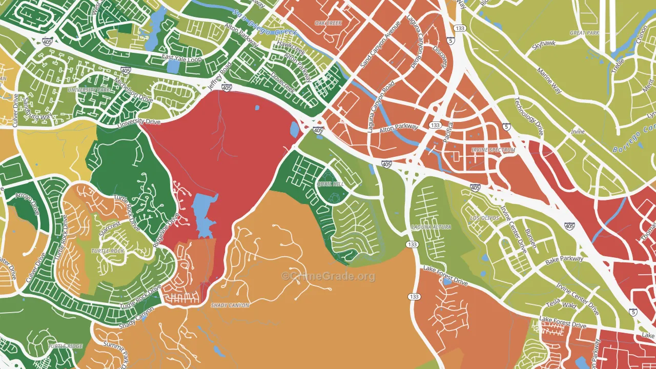 Quail Hill, Irvine, CA Map of Theft Rates