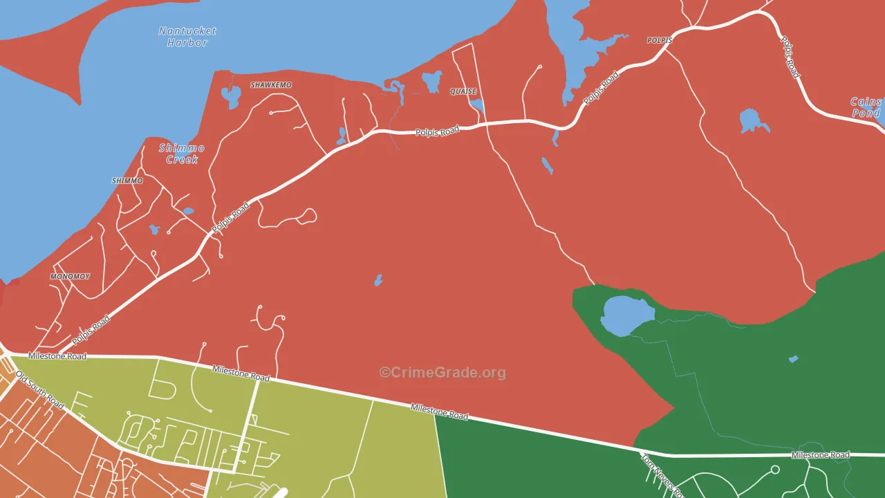 Quaise, MA Map of Theft Rates
