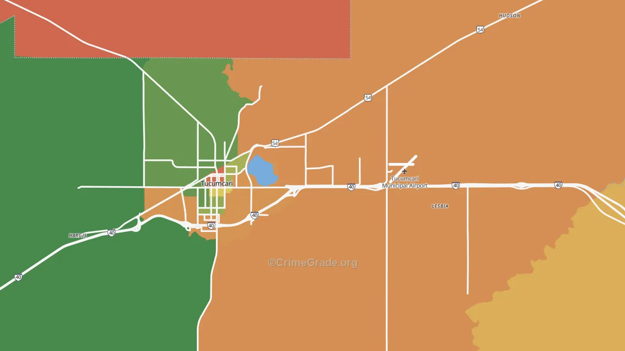 Quay County, NM Map of Theft Rates