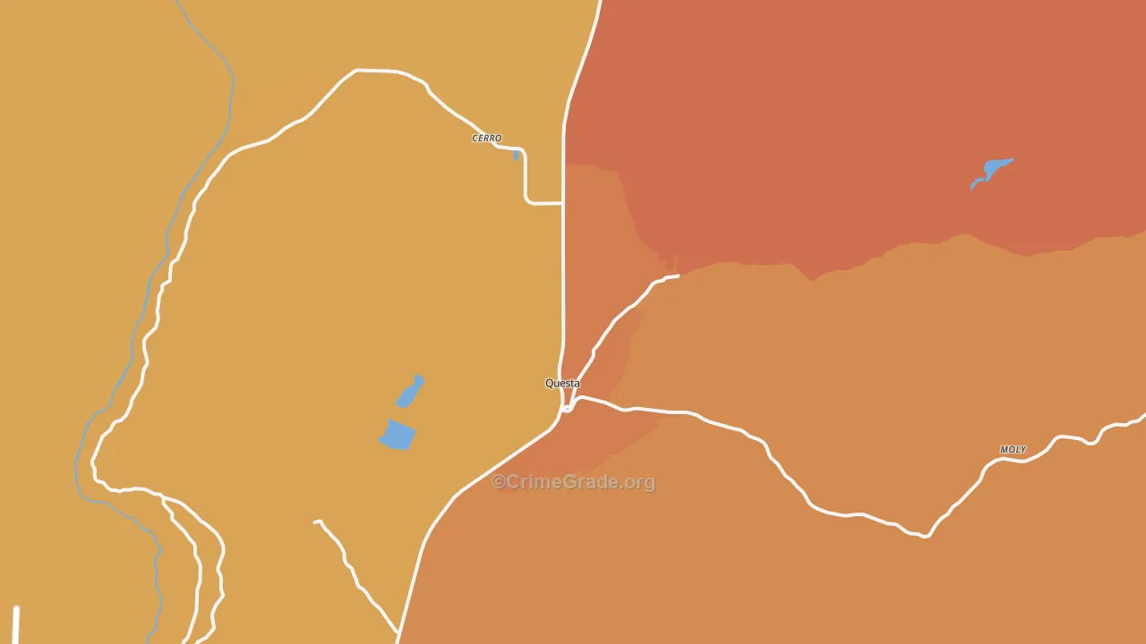 Questa, NM Map of Theft Rates