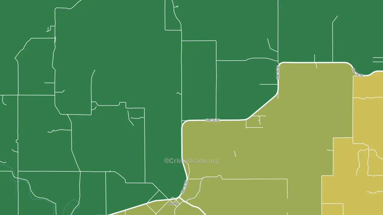 Quihi, TX Map of Theft Rates