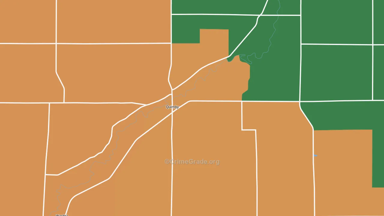 Quimby, IA Map of Theft Rates