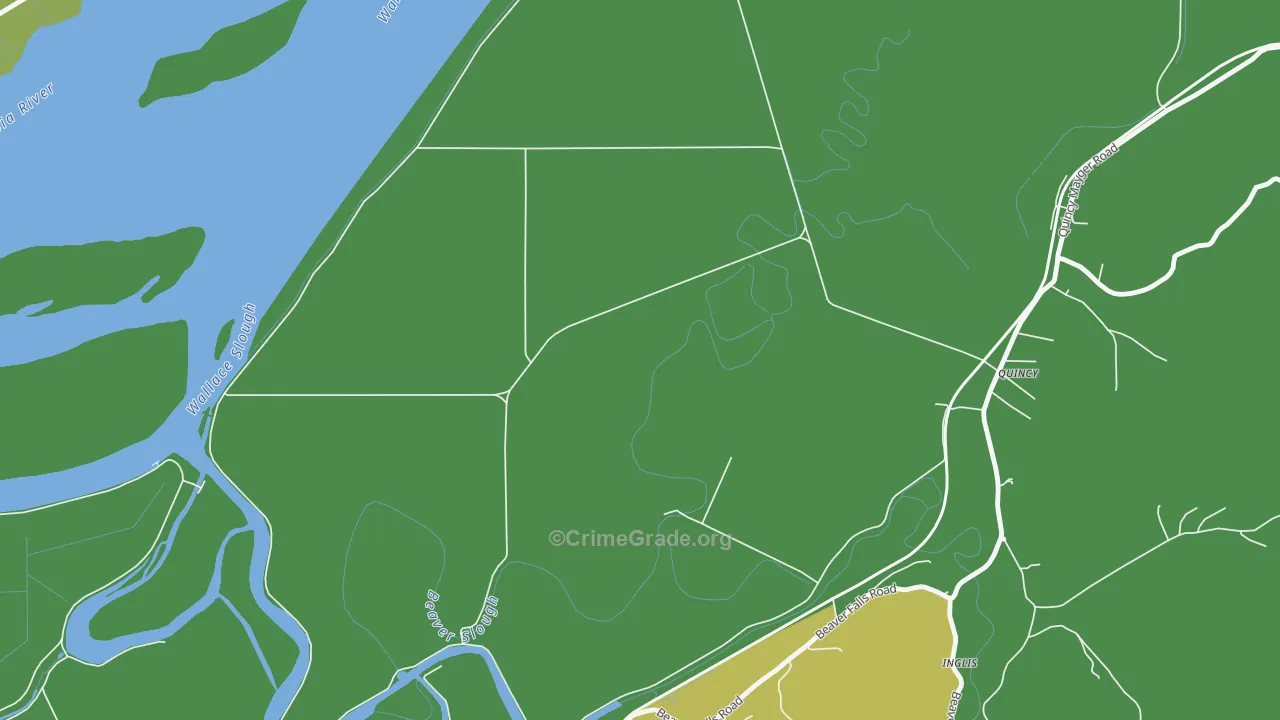 Quincy, OR Map of Theft Rates