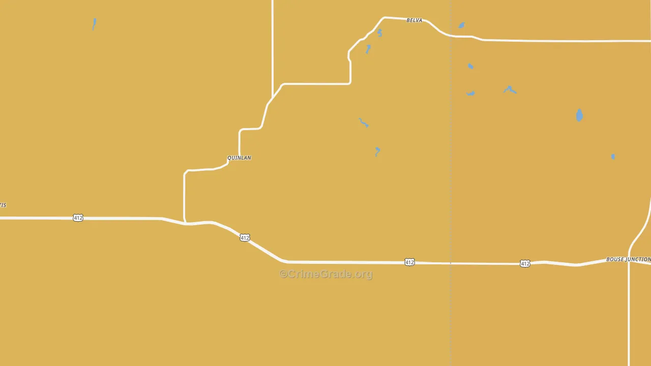 Quinlan, OK Map of Theft Rates