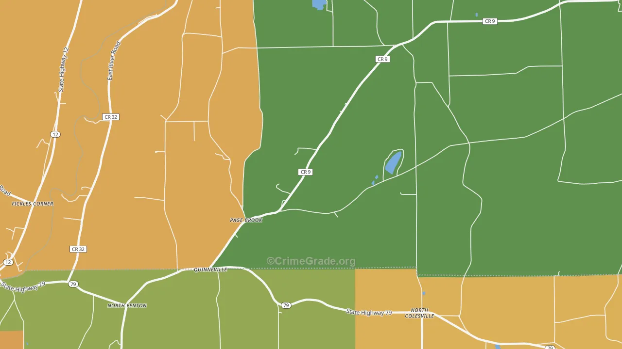 Quinneville, NY Map of Theft Rates