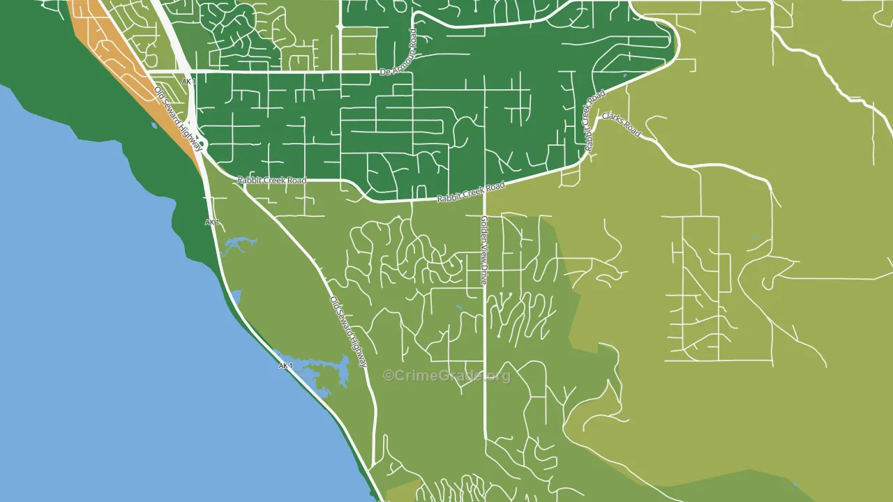 Rabbit Creek, Anchorage, AK Map of Theft Rates