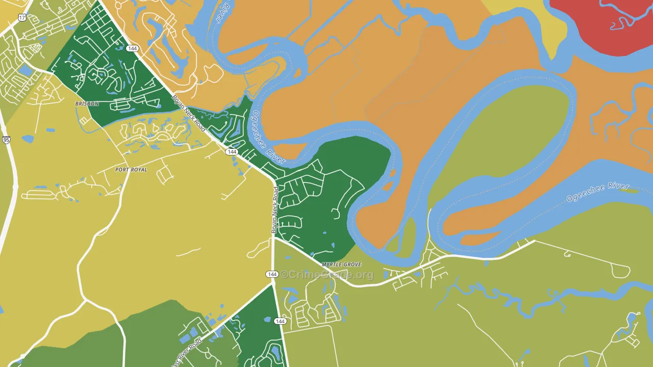 Rabbit Hill, GA Map of Theft Rates
