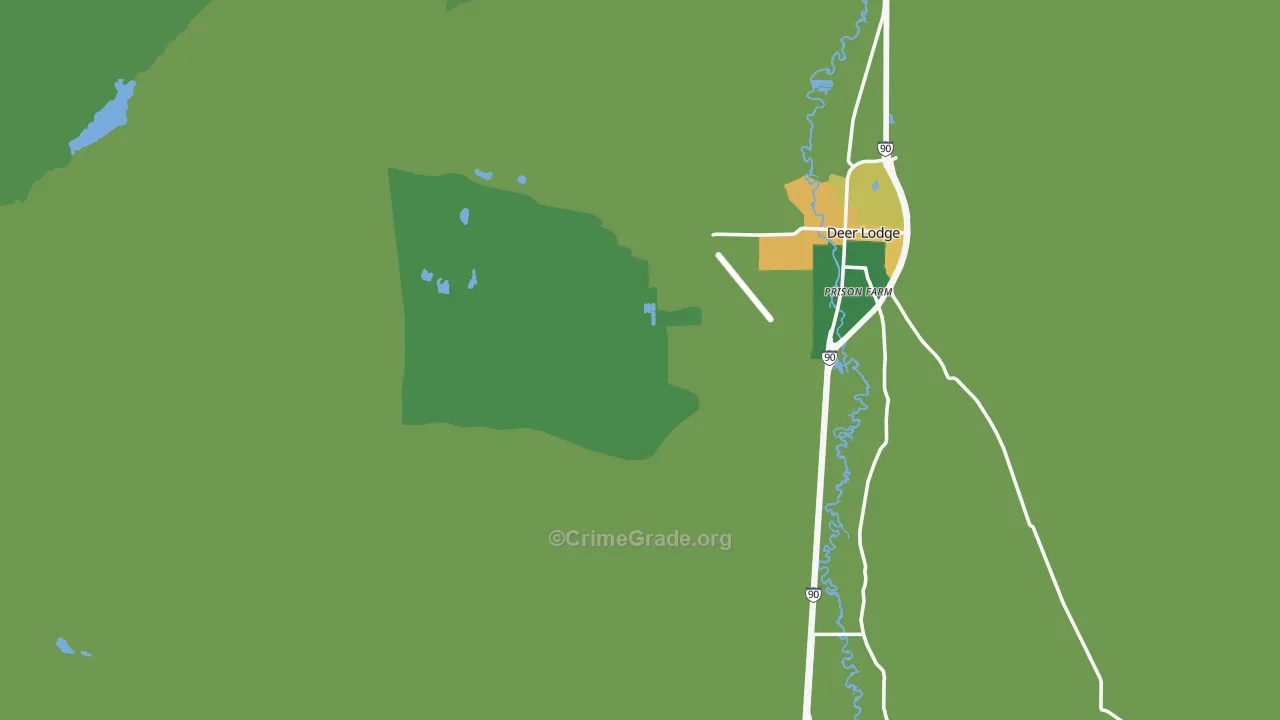 Racetrack, MT Map of Theft Rates