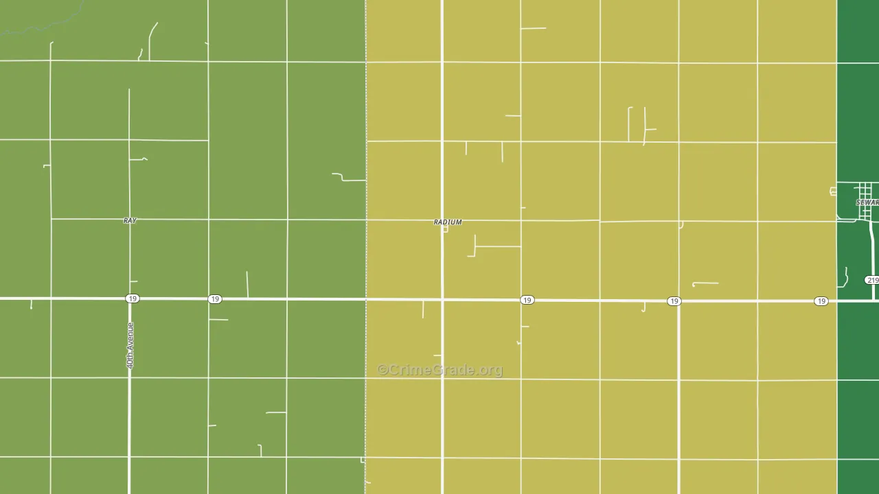 Radium, KS Map of Theft Rates
