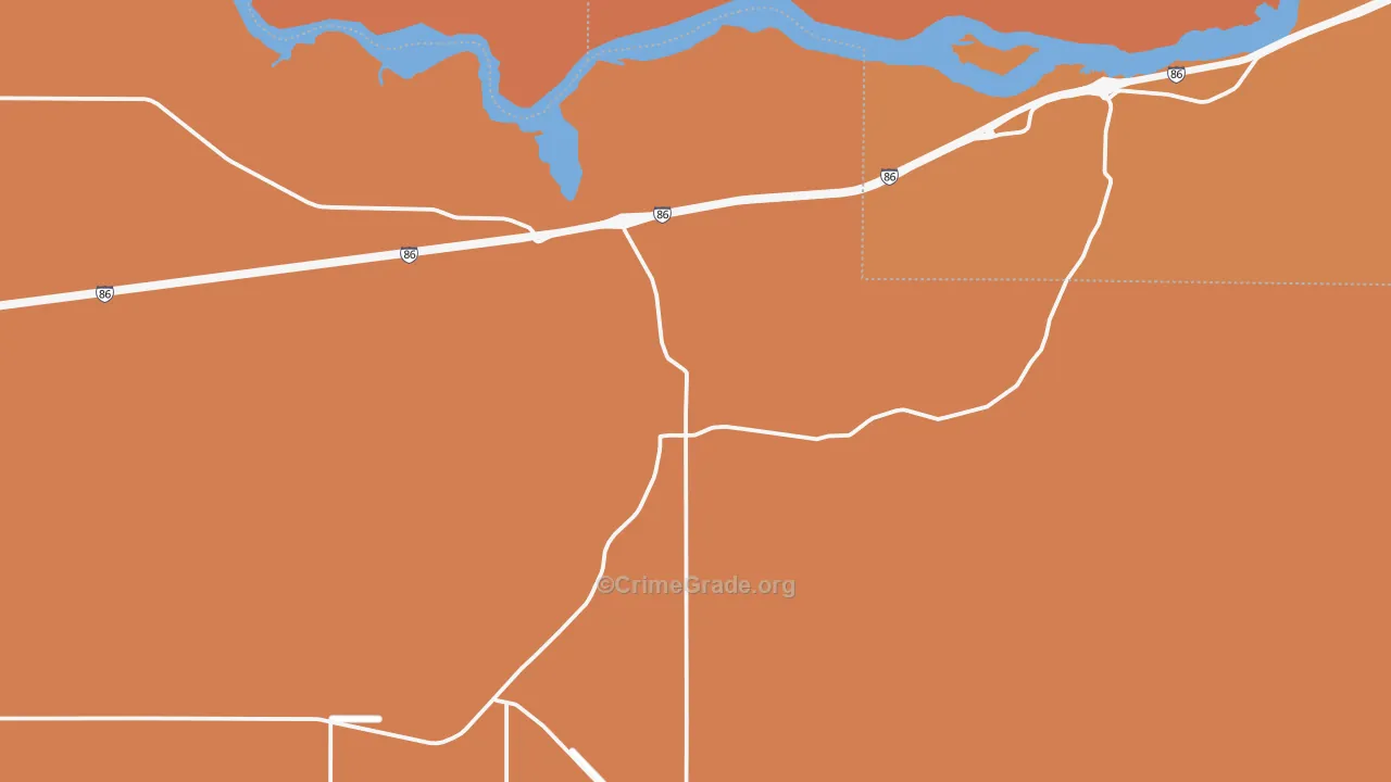 Raft River, ID Map of Theft Rates