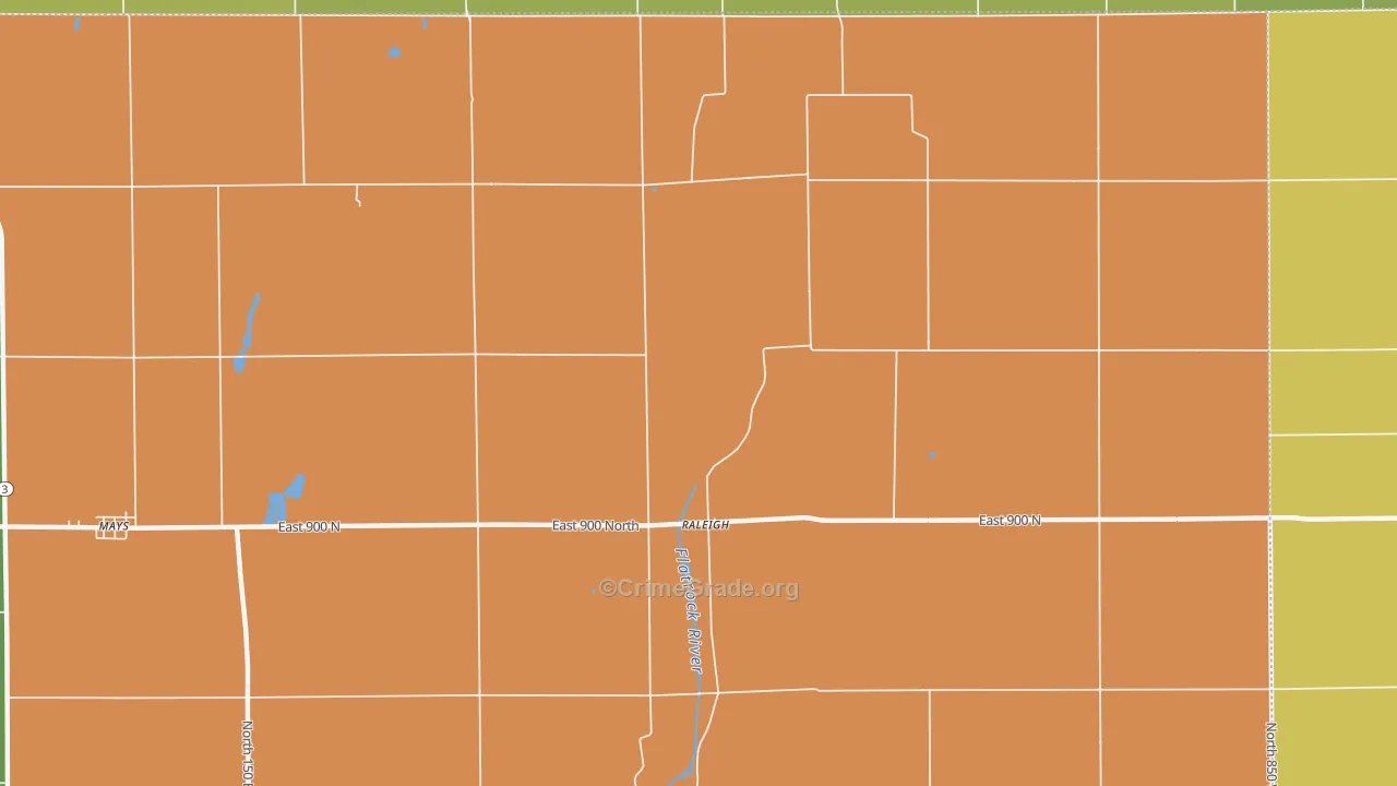 Raleigh, IN Map of Theft Rates