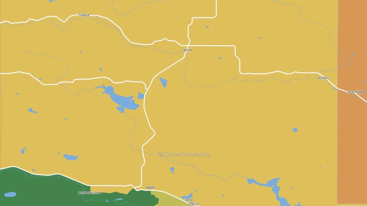 Ralph, MI Map of Theft Rates
