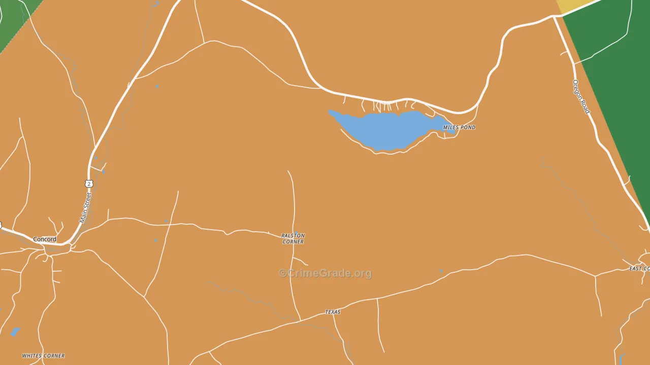 Ralston Corner, VT Map of Theft Rates
