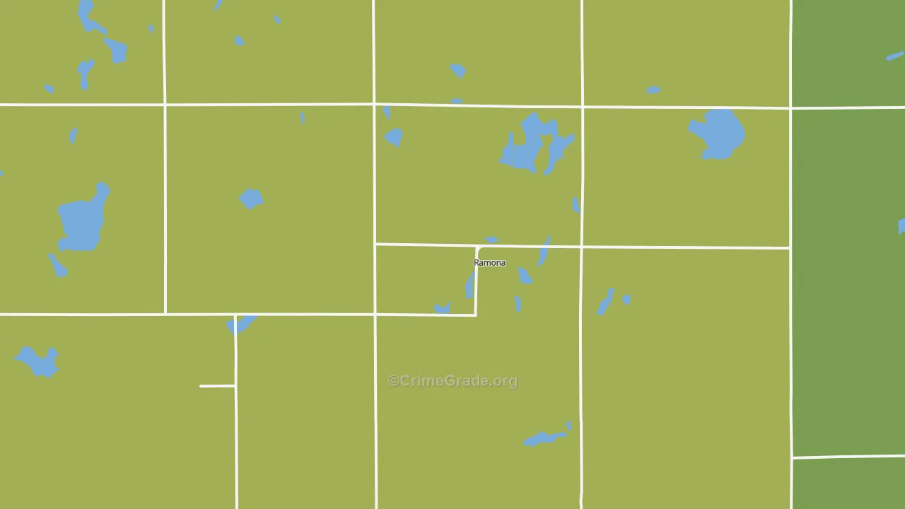 Ramona, SD Map of Theft Rates