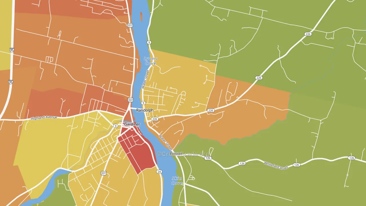 Randolph, ME Map of Theft Rates
