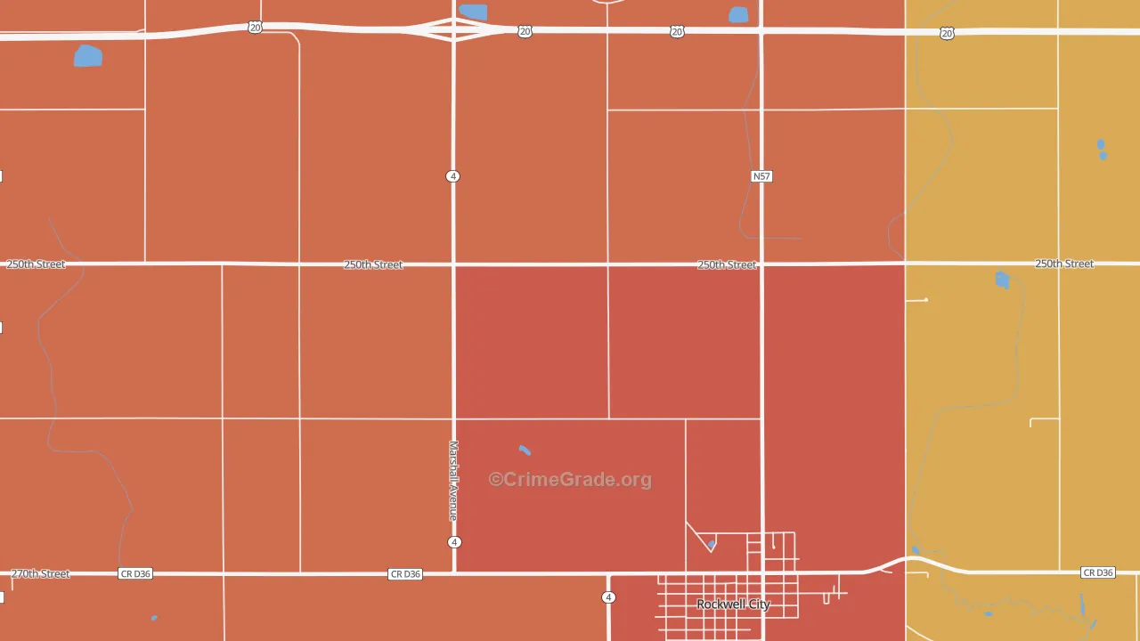 Rands, IA Map of Theft Rates