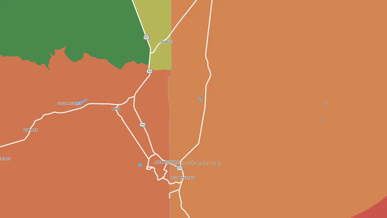Randsburg, CA Map of Theft Rates