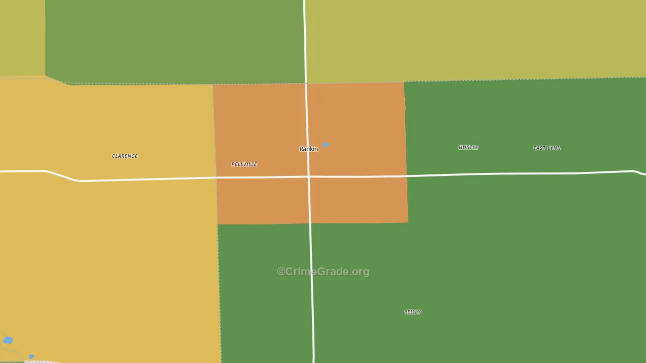 Rankin, IL Map of Theft Rates