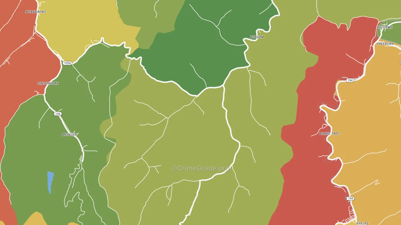 Ransom, KY Map of Theft Rates