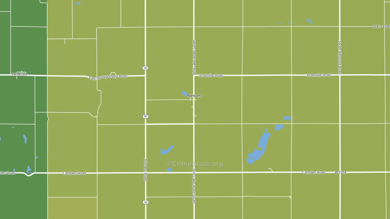 Ransom, MI Map of Theft Rates