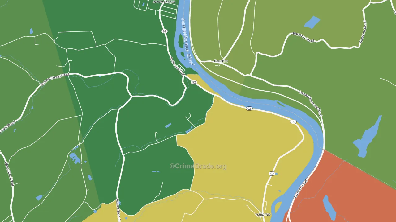 Ransom, PA Map of Theft Rates
