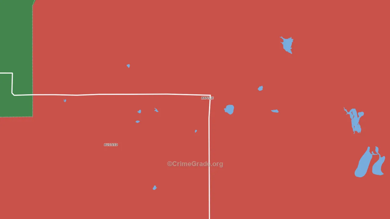 Rapelje, MT Map of Theft Rates
