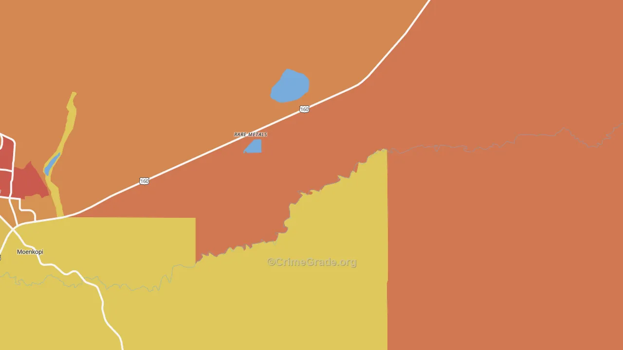 Rare Metals, AZ Map of Theft Rates