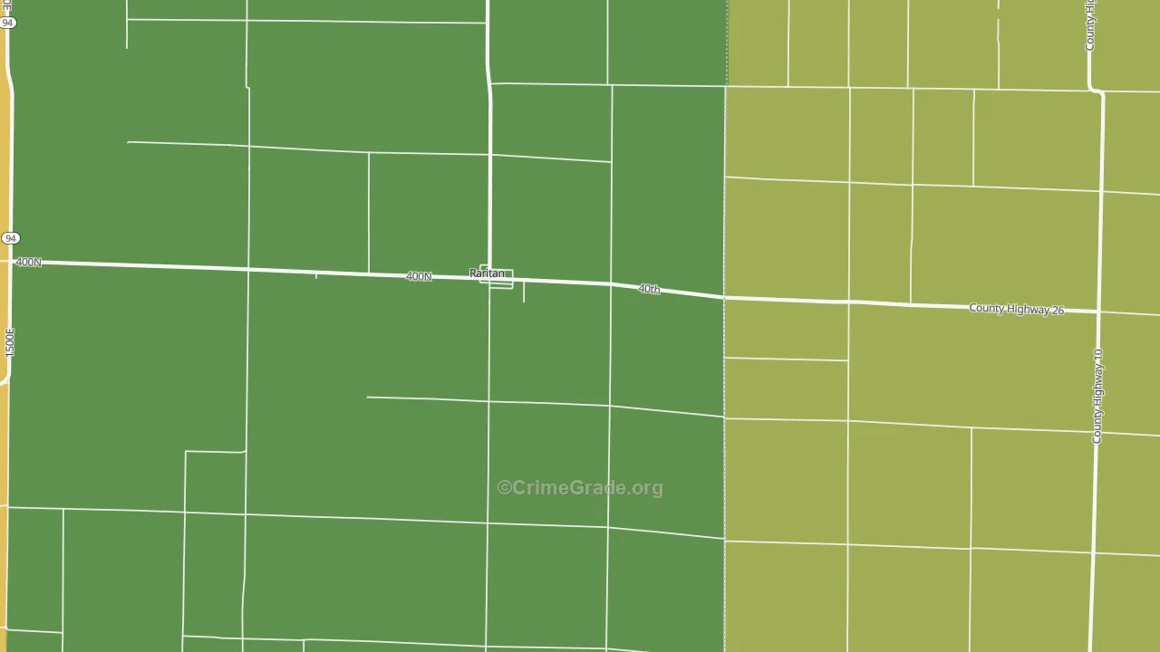 Raritan, IL Map of Theft Rates