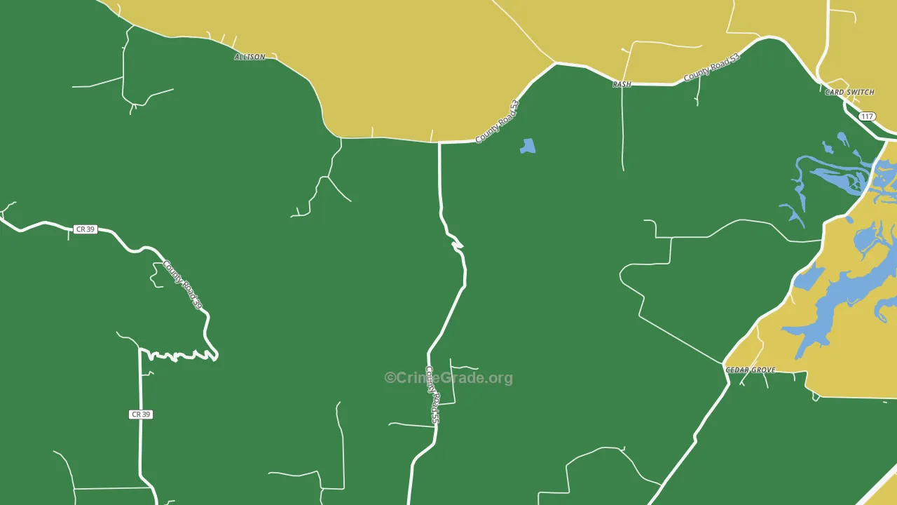 Rash, AL Map of Theft Rates