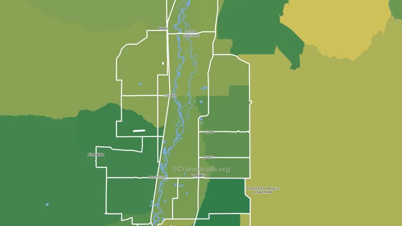 Ravalli County, MT Map of Theft Rates