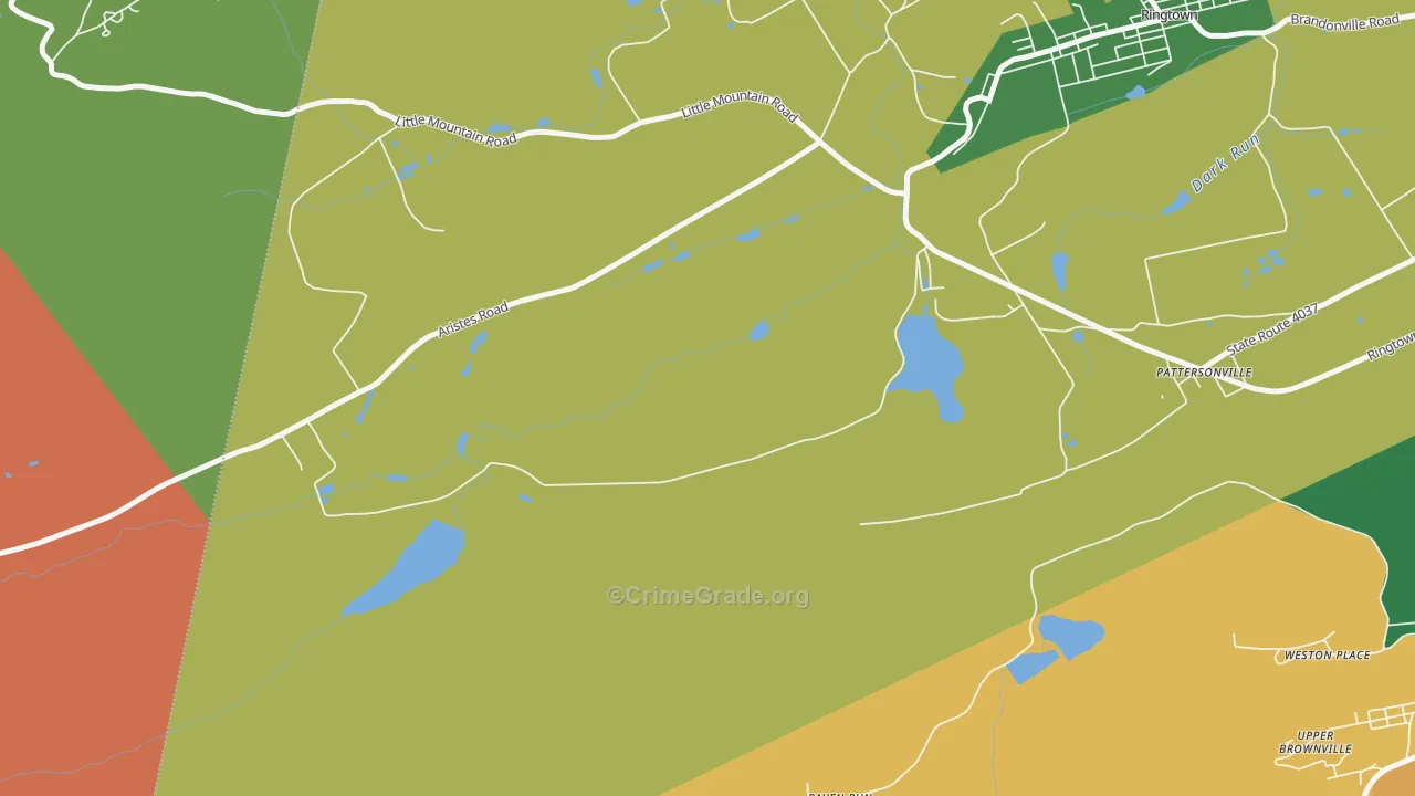 Raven Run, PA Map of Theft Rates