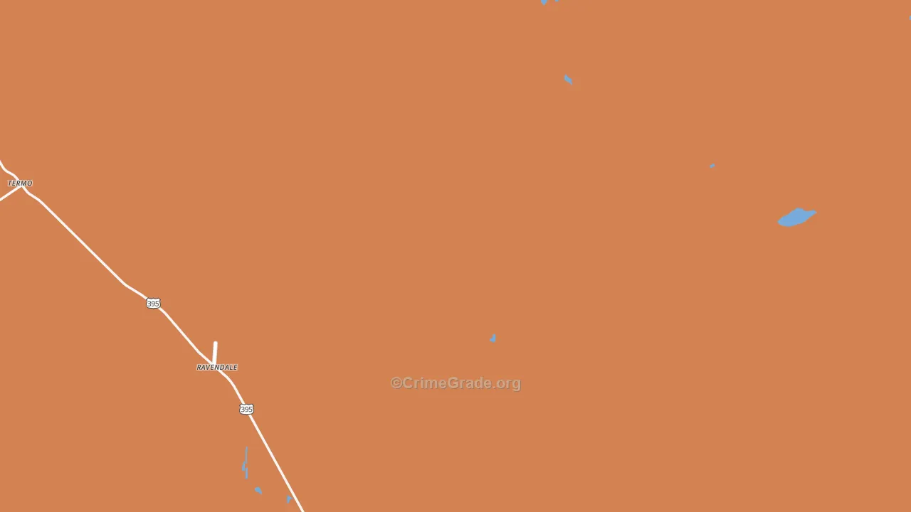 Ravendale, CA Map of Theft Rates