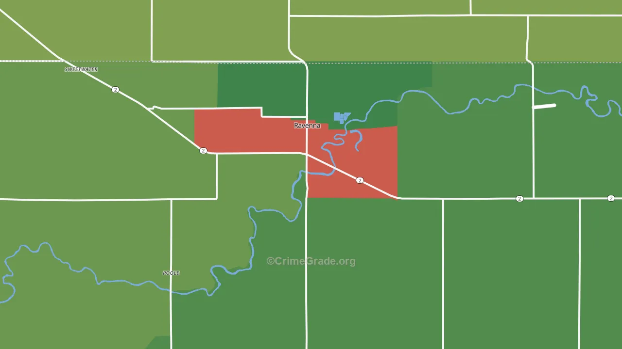 Ravenna, NE Map of Theft Rates