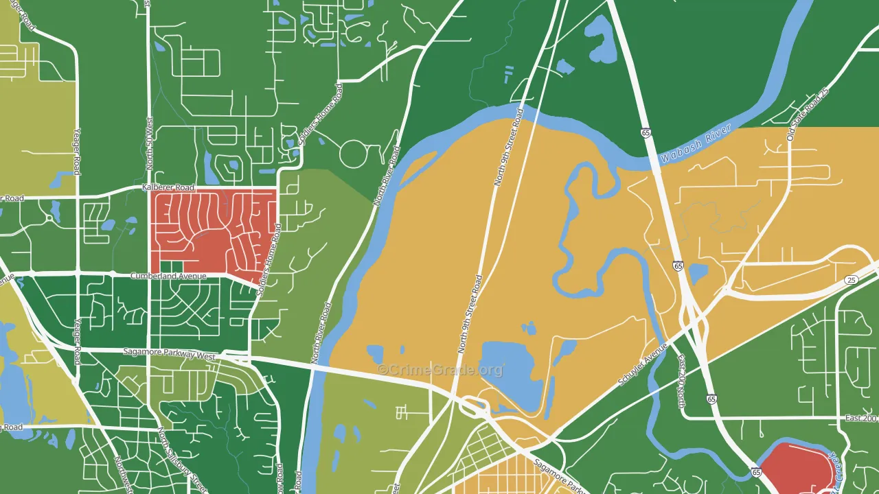 Ravinamy, IN Map of Theft Rates